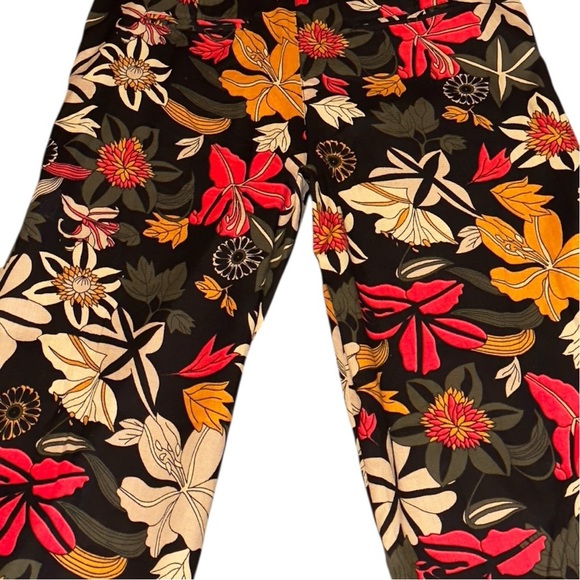 Los Banditos Floral Print Boho Disco Wide Leg Jumpsuit Overalls Romper - Picture 9 of 12